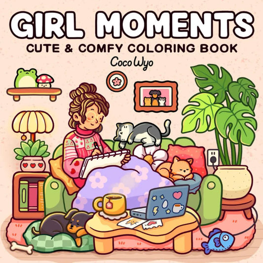 Girl Moments Coloring Pages by Coco Wyo | Instant Download Printable Coloring Book